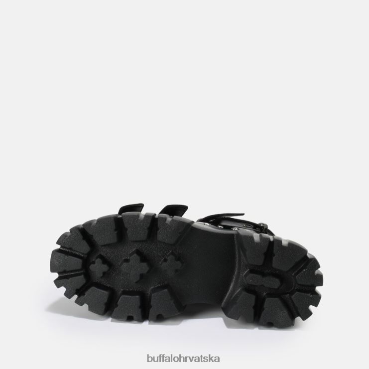 crno Buffalo Lavlja tvrda sandala s platformom veganska |sandale TDD6T721